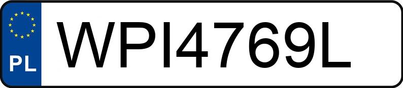 Numer rejestracyjny WPI 4769L posiada TOYOTA C-HR - WPI4769L