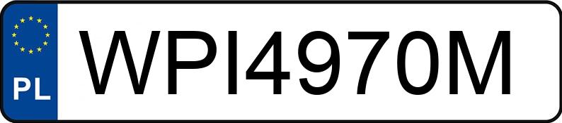 Numer rejestracyjny WPI 4970M posiada BMW 530i MR`16 E6 G30 xDrive Steptronic - WPI4970M