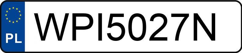 Numer rejestracyjny WPI 5027N posiada BMW 318 Diesel DPF MR`04 E4 E90 - WPI5027N