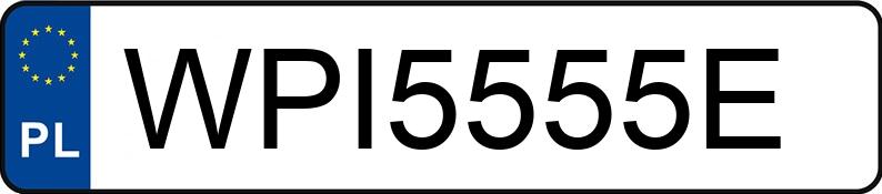 Numer rejestracyjny WPI 5555E posiada BMW X5 XDRIVE 30D - WPI5555E