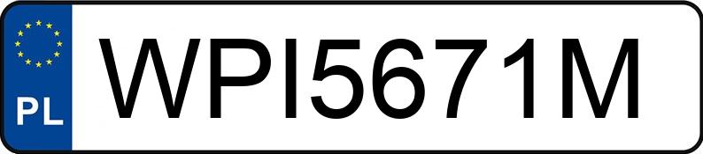 Numer rejestracyjny WPI 5671M posiada BMW 120i MR`24 E6d/e F70 Steptronic - WPI5671M