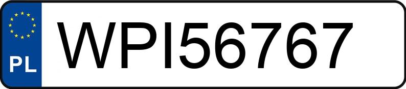 Numer rejestracyjny WPI 56767 posiada HONDA CIVIC - WPI56767