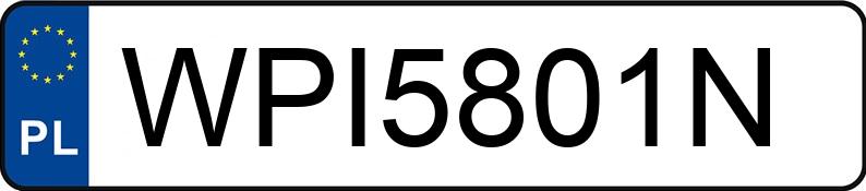 Numer rejestracyjny WPI 5801N posiada MITSUBISHI OUTLANDER - WPI5801N