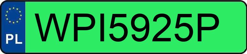 Numer rejestracyjny WPI 5925P posiada BMW i3 MR`13 I01 94Ah Aut. - WPI5925P Numer rejestracyjny WPI 5925P posiada BMW i3 MR`13 I01 94Ah Aut. - WPI5925P