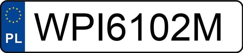 Numer rejestracyjny WPI 6102M posiada MITSUBISHI LANCER - WPI6102M
