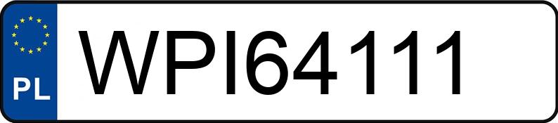 Numer rejestracyjny WPI 64111 posiada TOYOTA 86 - WPI64111