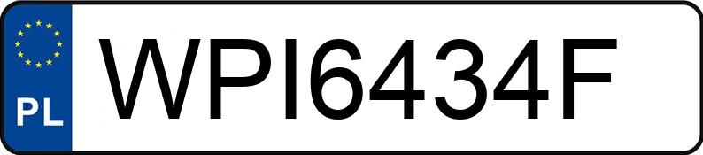 Numer rejestracyjny WPI 6434F posiada BMW X6 MR`15 E6 F86 M Step - WPI6434F