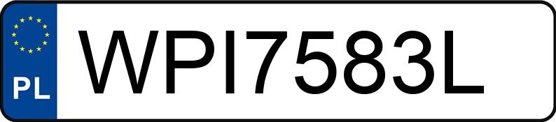 Numer rejestracyjny WPI 7583L posiada BMW 550i MR`07 E4 E60 550i MR`07 E4 E60 - WPI7583L