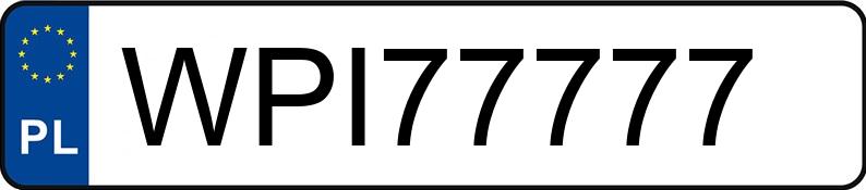 Numer rejestracyjny WPI 77777 posiada BMW 316i Kat. E30 316i Kat. E30 - WPI77777