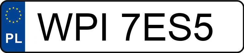 Numer rejestracyjny WPI 7ES5 posiada TOYOTA Yaris 1.3 MR`06 E4 Sol Premium MM - WPI7ES5