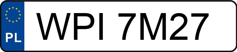 Numer rejestracyjny WPI 7M27 posiada SKODA Octavia 1.9 TDI MR`01 E3 - WPI7M27 Numer rejestracyjny WPI 7M27 posiada SKODA Octavia 1.9 TDI MR`01 E3 - WPI7M27