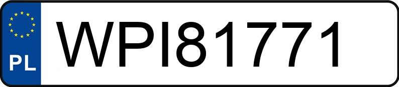 Numer rejestracyjny WPI 81771 posiada AUDI Q5 TDI MR`13 E5 8R Q5 TDI MR`13 E5 8R - WPI81771