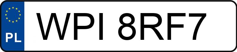 Numer rejestracyjny WPI 8RF7 posiada HONDA Civic 1.5i MR`95 i - WPI8RF7