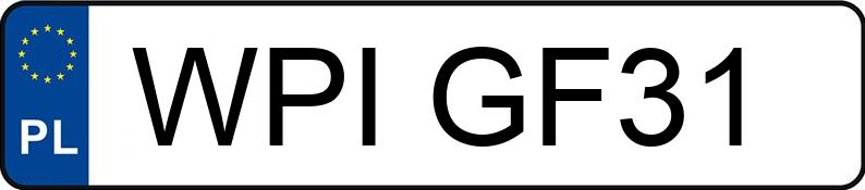 Numer rejestracyjny WPI GF31 posiada TOYOTA YARIS - WPIGF31