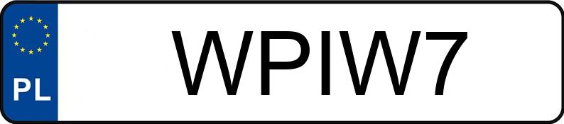 Numer rejestracyjny WPI W7 posiada TRABANT 601 0.6 S - WPIW7