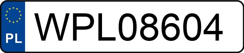 Numer rejestracyjny WPL 08604 posiada FORD FIESTA - WPL08604