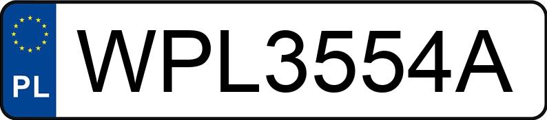 Numer rejestracyjny WPL 3554A posiada AUDI A4 2.0 TFSI MR`12 E5 B8 A4 2.0 TFSI MR`12 E5 B8 - WPL3554A