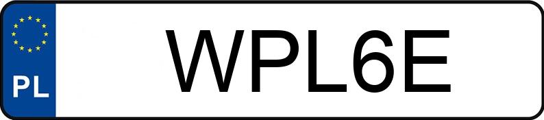 Numer rejestracyjny WPL 6E posiada JEEP WILLYS - WPL6E