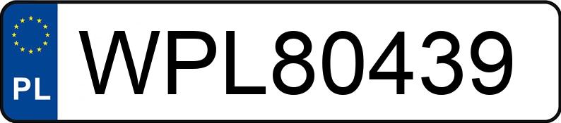 Numer rejestracyjny WPL 80439 posiada VOLKSWAGEN CARAVELLE - WPL80439