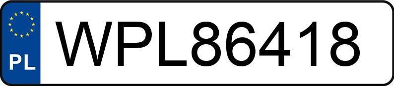 Numer rejestracyjny WPL 86418 posiada VOLKSWAGEN TOURAN - WPL86418