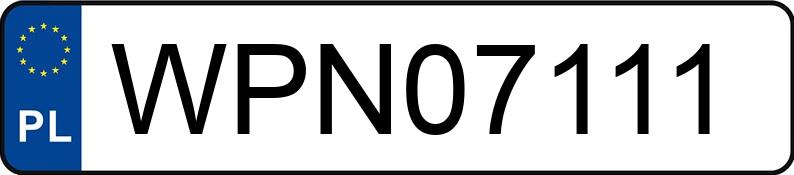 Numer rejestracyjny WPN 07111 posiada AUDI A3 - WPN07111