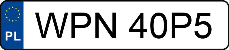 Numer rejestracyjny WPN 40P5 posiada TOYOTA YARIS - WPN40P5 Numer rejestracyjny WPN 40P5 posiada TOYOTA YARIS - WPN40P5