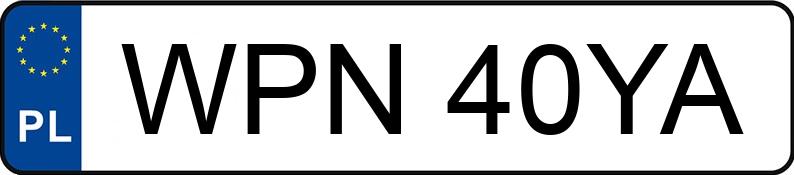Numer rejestracyjny WPN 40YA posiada VOLKSWAGEN TRANSPORTER 2.4 - WPN40YA
