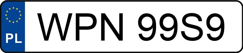 Numer rejestracyjny WPN 99S9 posiada BMW 530 Diesel MR`03 E3 E60 530 Diesel MR`03 E3 E60 - WPN99S9