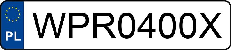 Numer rejestracyjny WPR 0400X posiada BMW M440I XDRIVE - WPR0400X