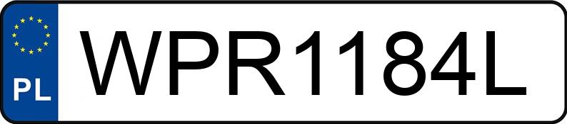 Numer rejestracyjny WPR 1184L posiada SUBARU Impreza 2.5 MR`06 E4 WRX Sun - WPR1184L