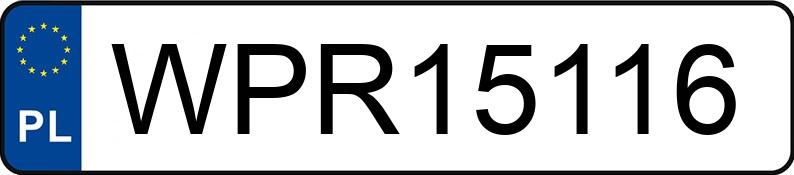 Numer rejestracyjny WPR 15116 posiada PEUGEOT 205 - WPR15116