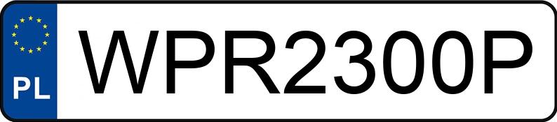 Numer rejestracyjny WPR 2300P posiada BMW Z 4 Roadster 3.0 MR`09 E4 E89 sDrive30i - WPR2300P
