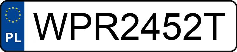Numer rejestracyjny WPR 2452T posiada TOYOTA Avensis Wagon 2.0 Diesel MR`09 E5 - WPR2452T