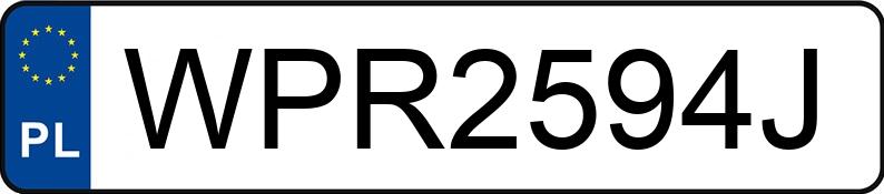 Numer rejestracyjny WPR 2594J posiada PEUGEOT 307 - WPR2594J