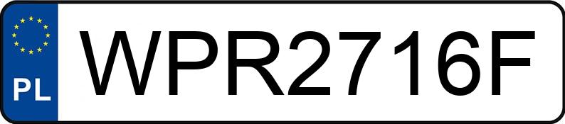Numer rejestracyjny WPR 2716F posiada TOYOTA Corolla Hatchback MR`04 E4 Sol - WPR2716F