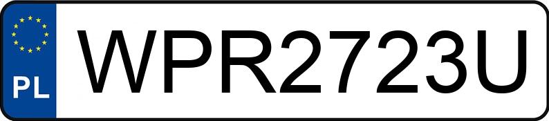 Numer rejestracyjny WPR 2723U posiada MAN TGX L.2007.46.001 - WPR2723U