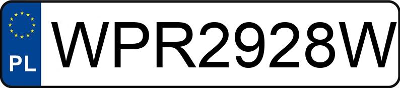 Numer rejestracyjny WPR 2928W posiada MAZDA 3 - 2.0 MR`19 E6 Kanjo Aut. - WPR2928W