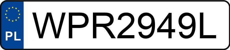 Numer rejestracyjny WPR 2949L posiada HONDA HR-V - WPR2949L