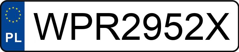 Numer rejestracyjny WPR 2952X posiada TOYOTA COROLLA 1.4 - WPR2952X