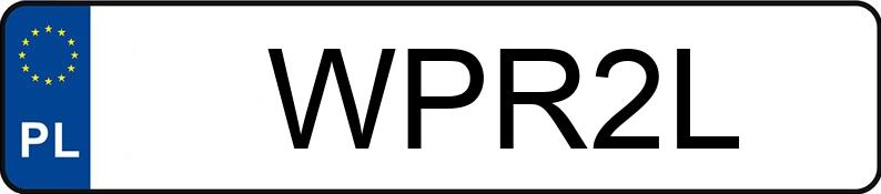 Numer rejestracyjny WPR 2L posiada   - WPR2L