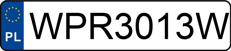 Numer rejestracyjny WPR 3013W posiada TOYOTA Yaris 1.3 MR`06 E4 Luna - WPR3013W