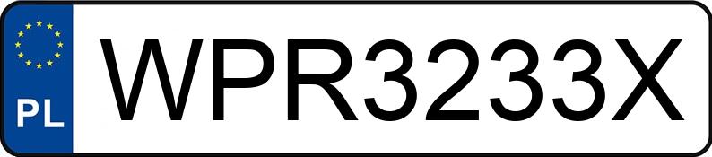 Numer rejestracyjny WPR 3233X posiada CHRYSLER TOWN&COUNTRY - WPR3233X