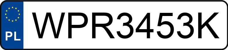 Numer rejestracyjny WPR 3453K posiada TOYOTA RAV4 - WPR3453K