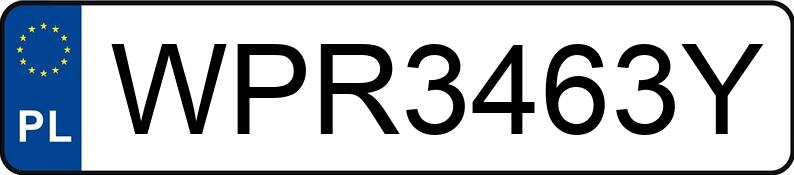 Numer rejestracyjny WPR 3463Y posiada BMW 320I - WPR3463Y