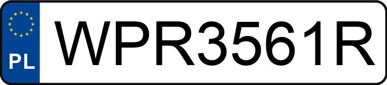 Numer rejestracyjny WPR 3561R posiada BMW 530i Touring MR`17 E6d G31 xDrive Steptronic - WPR3561R