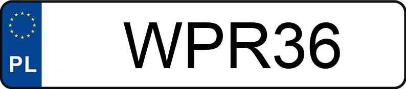 Numer rejestracyjny WPR 36 posiada JAWA 250 - WPR36 Numer rejestracyjny WPR 36 posiada JAWA 250 - WPR36