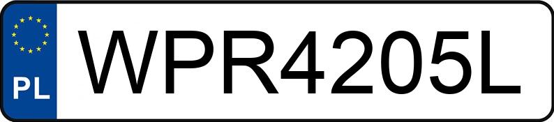 Numer rejestracyjny WPR 4205L posiada CHEVROLET AVEO KLAS - WPR4205L