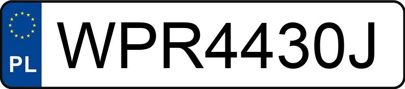 Numer rejestracyjny WPR 4430J posiada BMW 330 Diesel Kat. MR`98 E46 330 Diesel Kat. MR`98 E46 - WPR4430J