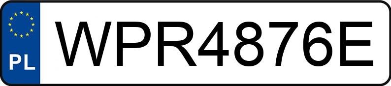 Numer rejestracyjny WPR 4876E posiada FORD TRANSIT CUSTOM - WPR4876E