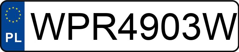 Numer rejestracyjny WPR 4903W posiada BMW 318i Kat. MR`01 E3 E46 318i Kat. MR`01 E3 E46 - WPR4903W